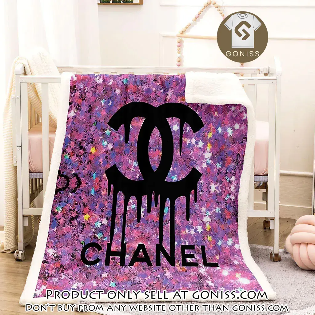 Chanel rainbow luxury brand premium blanket fleece home decor gn5453740